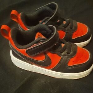 Kids' Black and Red Velcro Sneakers